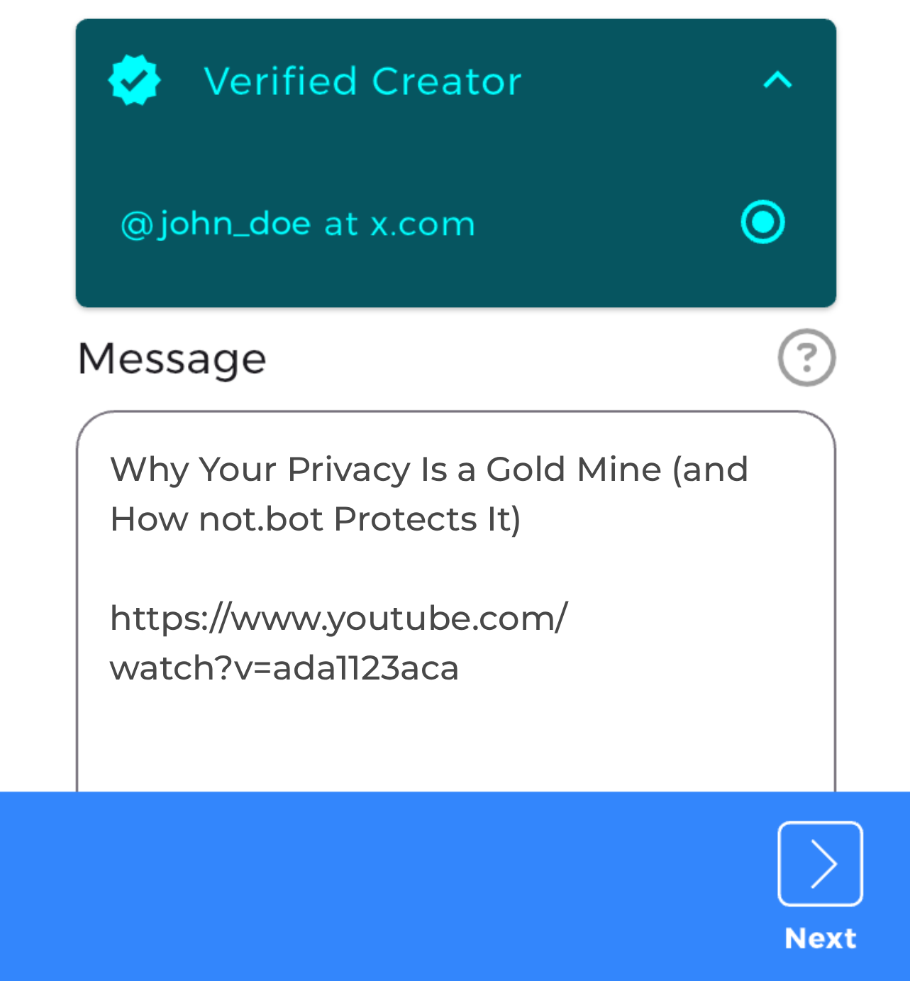 Verified Creator Badge in sticker